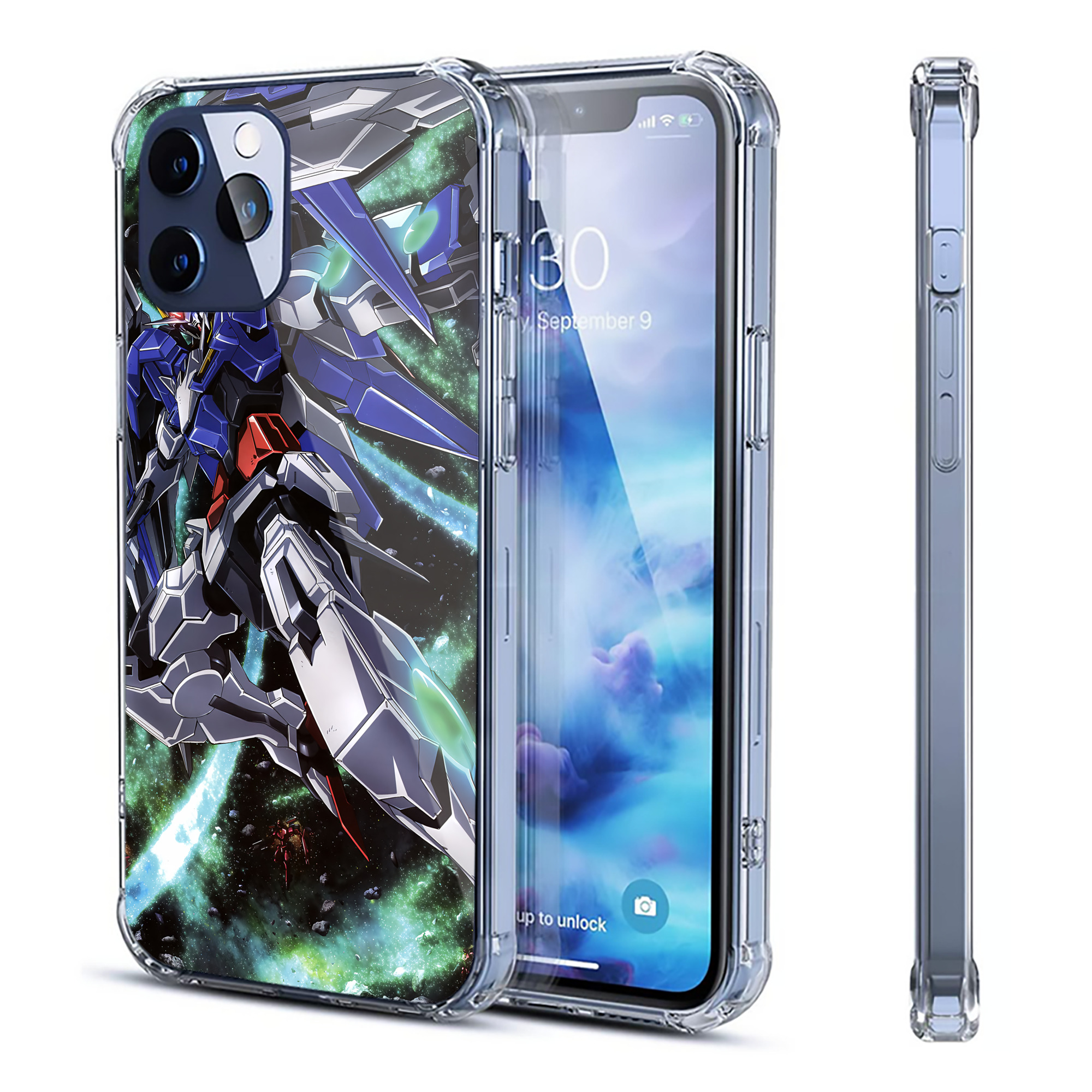 （画像用） 機動戦士ガンダム Mobile Suit Gundam 【iPhone 12シリーズ対応】透明スマホケース（クリアソフトケース）